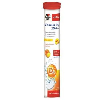 Vitamina D 2000UI, 15 comprimate efervescente, Doppelherz