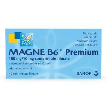 Magne B6 Premium 100mg / 10mg, 40 comprimate, Sanofi