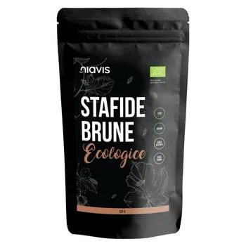 Stafide brune ecologice, 125g, Niavis