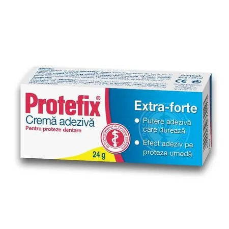 Cremă adezivă extra-forte Protefix, 24g, Queisser Pharma