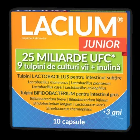 Lacium Junior 25 miliarde UFC,, 10 capsule, Zdrovit