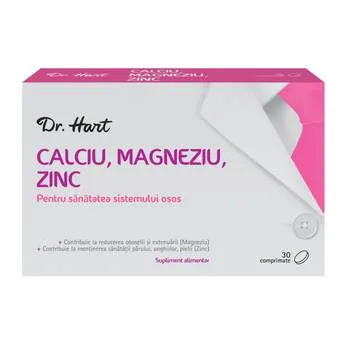 Dr.Hart Calciu Magneziu si Zinc, 10 comprimate efervescente