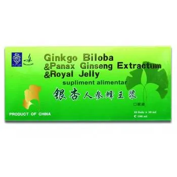 Ginkgo Biloba & Royal Jelly & Ginseng , 10 fiole, Naturalia Diet