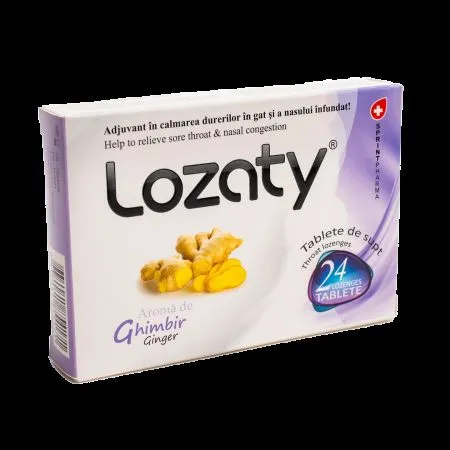 Lozaty ghimbir, 24 tablete, Meksmar