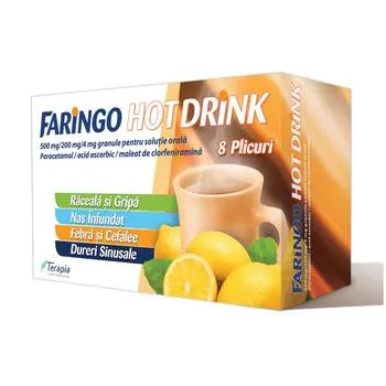 Faringo Hot Drink, 8 plicuri, Terapia