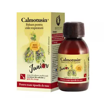 Calmotusin Junior Sirop tuse cu gust de cirese x 100ml