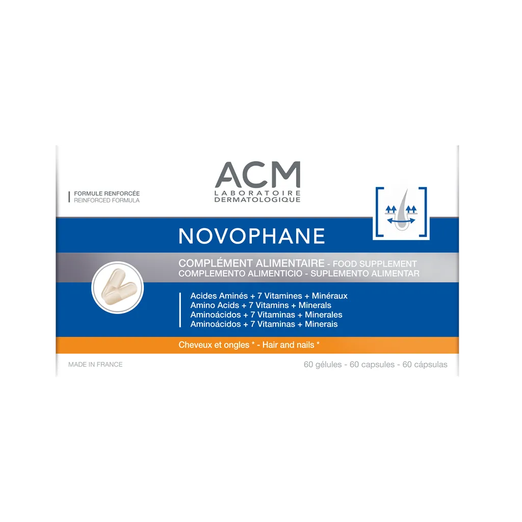 Capsule pentru par si unghii Novophane, 60 capsule, Acm