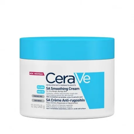CeraVe SA Crema hidratanta si exfolianta pentru pielea uscata, aspra, cu rugozitati, 340ml