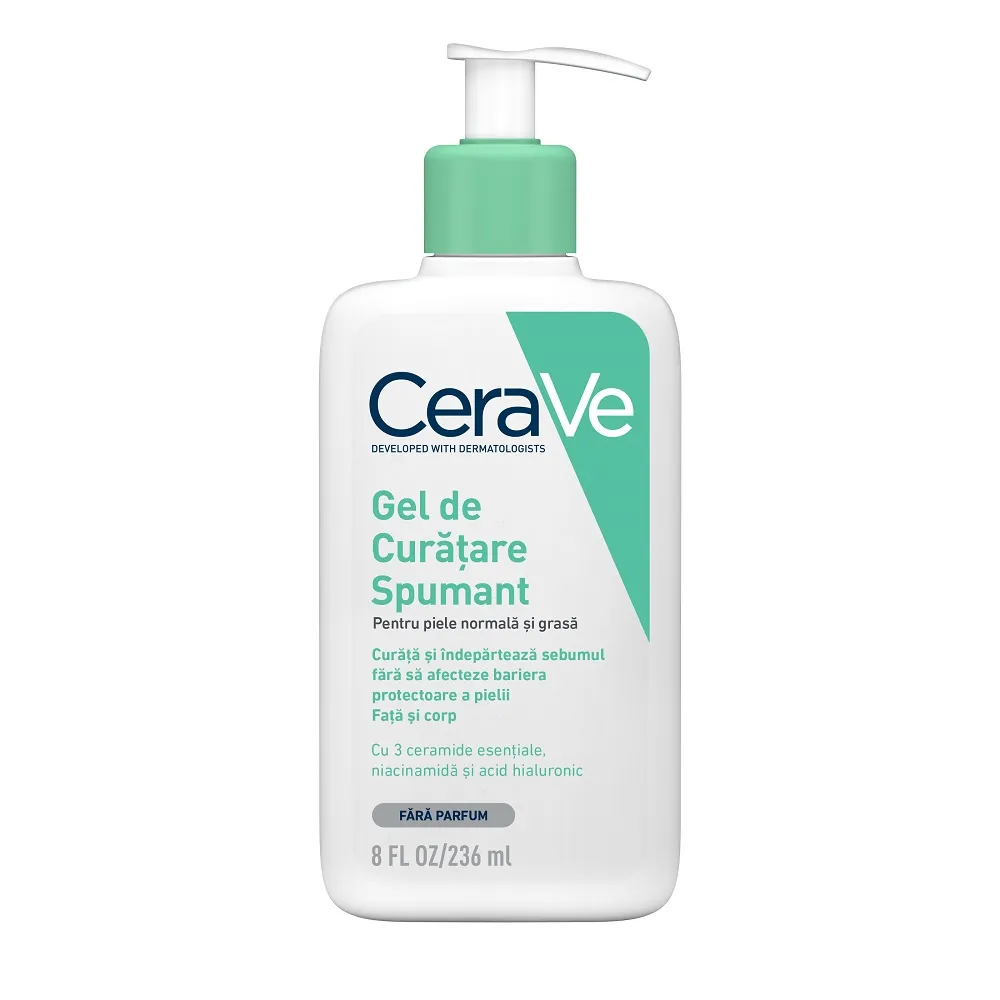 CeraVe Gel de curățare spumant pentru piele normal-grasă 236 ml