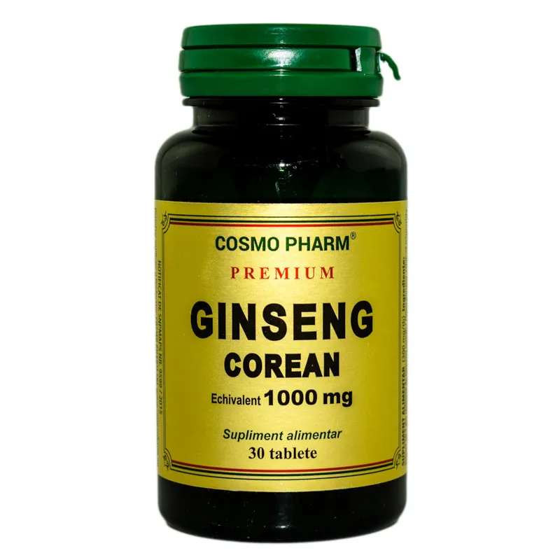 Ginseng Corean 1000mg , 30 tablete