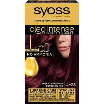 Vopsea de par fara amoniac Color Oleo 4-23 roscat burgundy, 115ml, Syoss