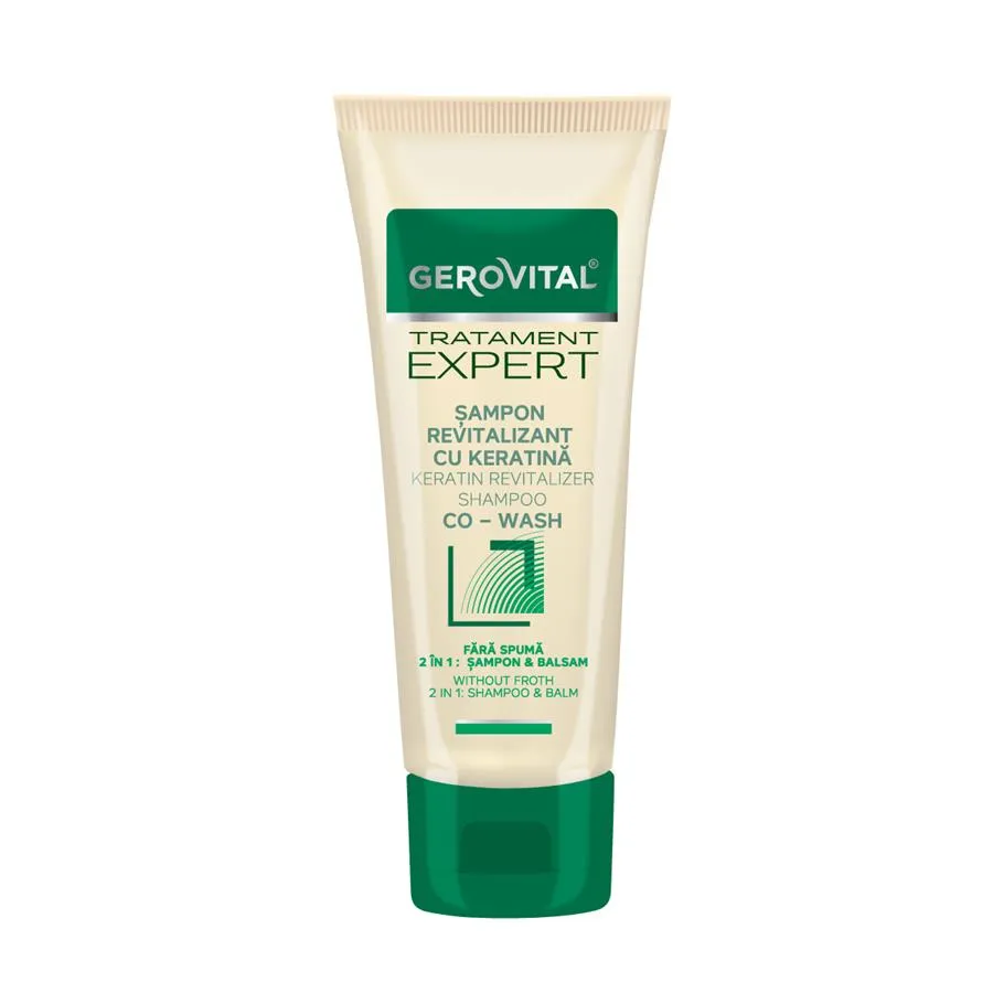 Sampon revitalizant cu keratina 2in1 Co-Wash Tratament Expert, 150 ml, Gerovital 1104