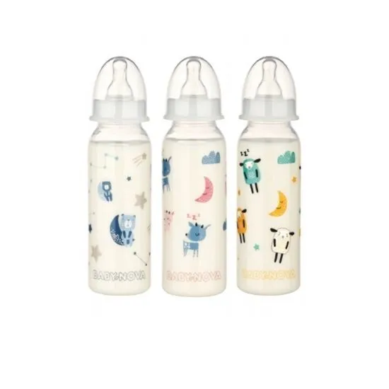 BABY NOVA  BIBERON PP NOAPTE BUNA CU INEL FOSFORESCENT 47011 240ML