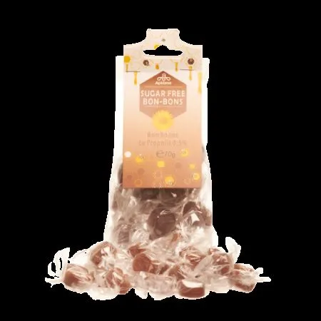 Bomboane fara zahar, cu propolis si aroma de lemn dulce, 100g, Apidava