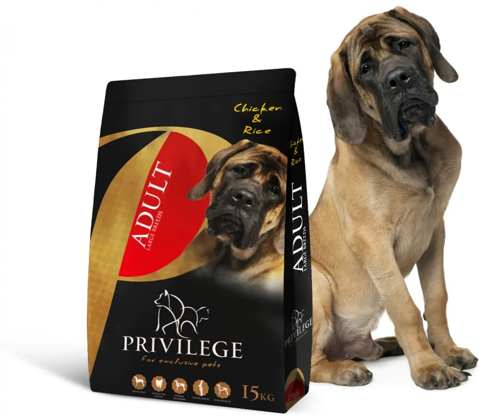 Privilege Adult Large Breed – Pui & Orez - Hrana uscata super-premium - 15kg