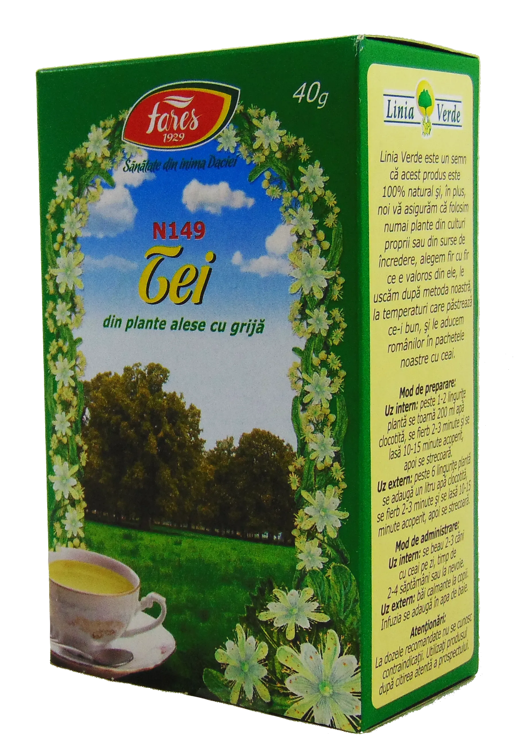Fares ceai tei n149 x 40g