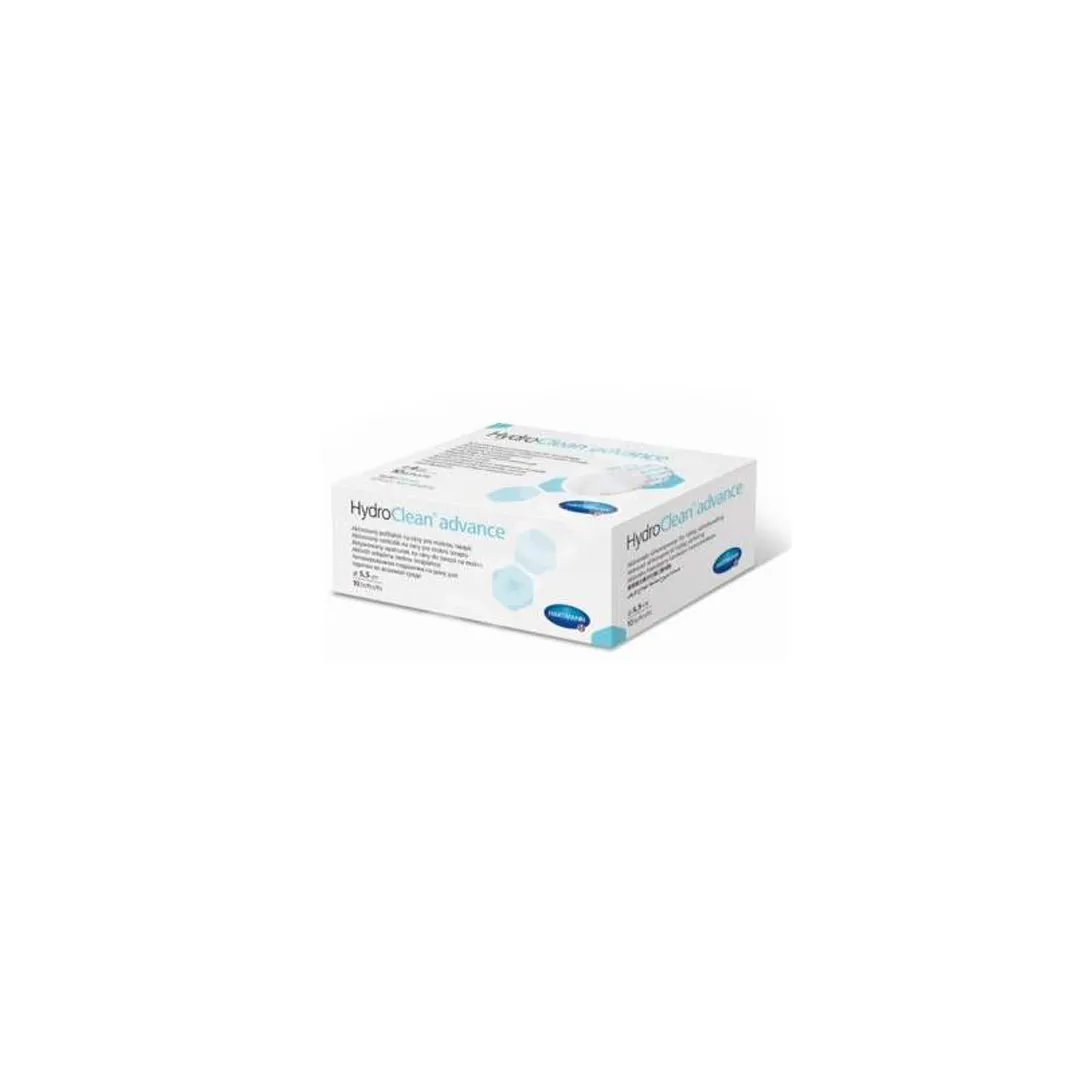 Pansament activat cu solutie Ringer, HydroClean Advance rotund, diam. 5,5 cm, 1 cutie/10 bucati, Hartmann