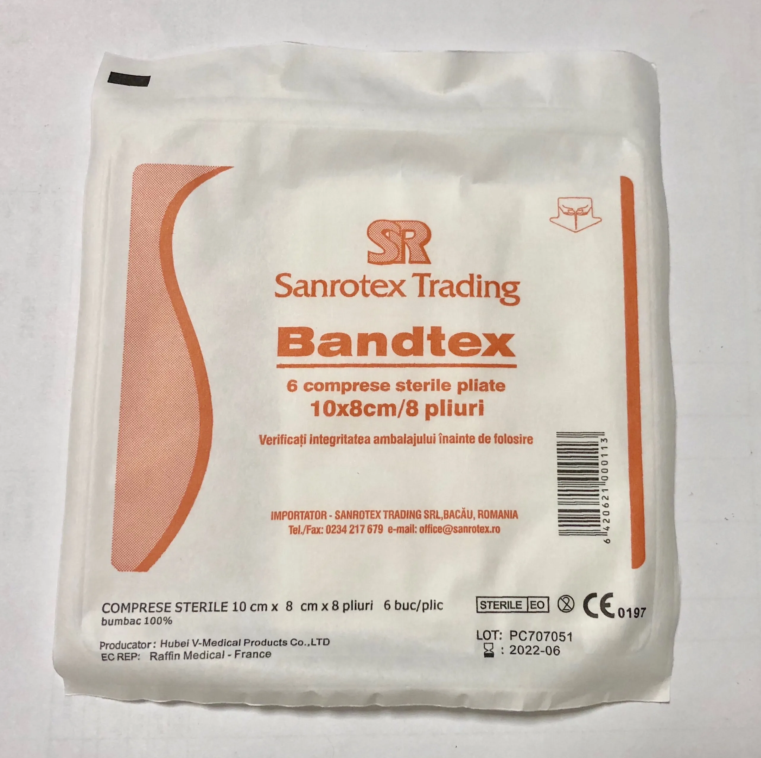 SANROTEX COMPRESE STERILE PLIATE 10CM/8CM