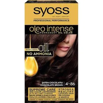 Vopsea de par fara amoniac Color Oleo 4-86 saten ciocolatiu, 115ml, Syoss