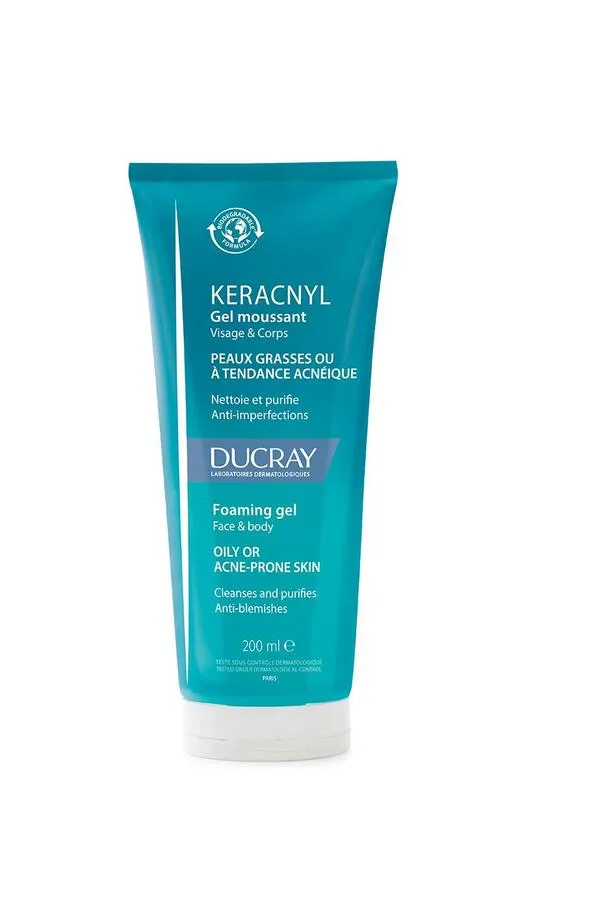 Ducray Keracnyl Gel Curatare anti-acnee 200 ml