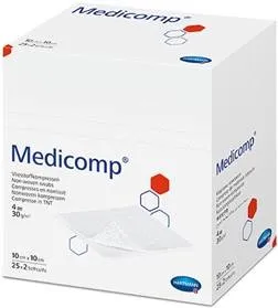 HARTMANN MEDICOMP EXTRA COMPRESE STERILE DE MATERIAL NETESUT 6 STRATURI 10X10CM X 25BUC