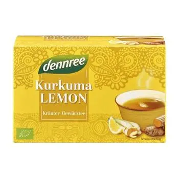 Ceai curcuma si lamaie 20 plicuri, 30g, Dennree