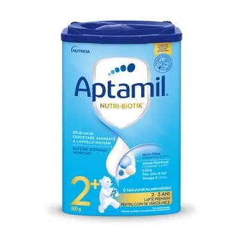 Lapte premium pentru copii de varsta mica 2-3 ani NUTRI-BIOTIK 2+, 800g, Aptamil