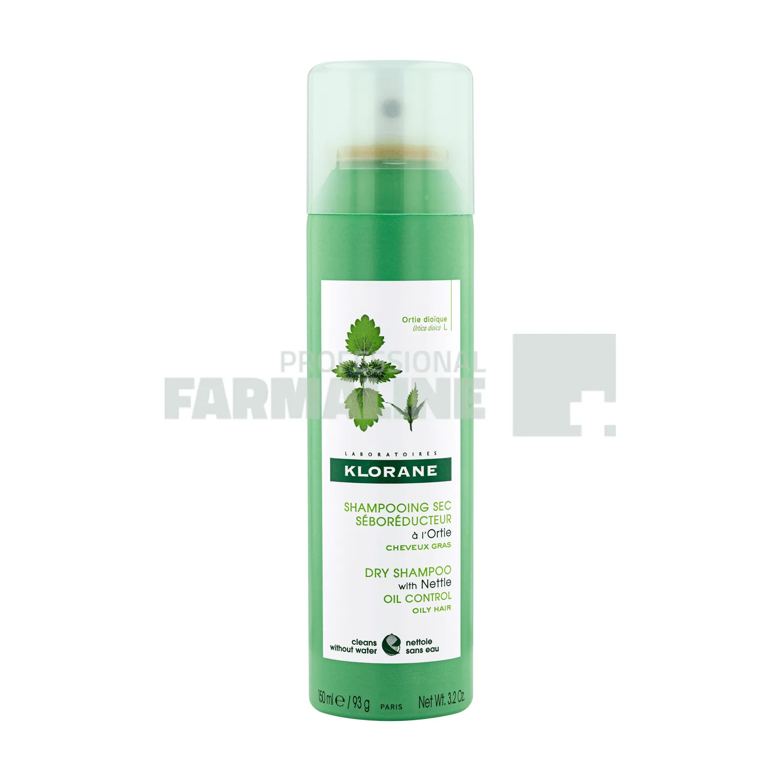 Klorane Sampon uscat cu Extract de Urzica 150 ml