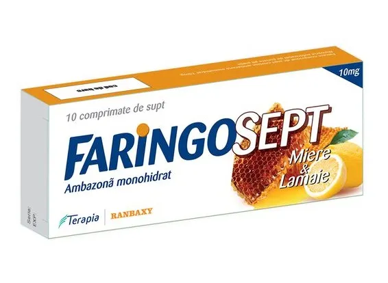 Faringosept Miere si Lamaie x 10 comprimate