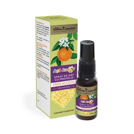 Spray de gat cu propolis ApiJunior Albina Carpatina, 20 ml, Apicola Pastoral