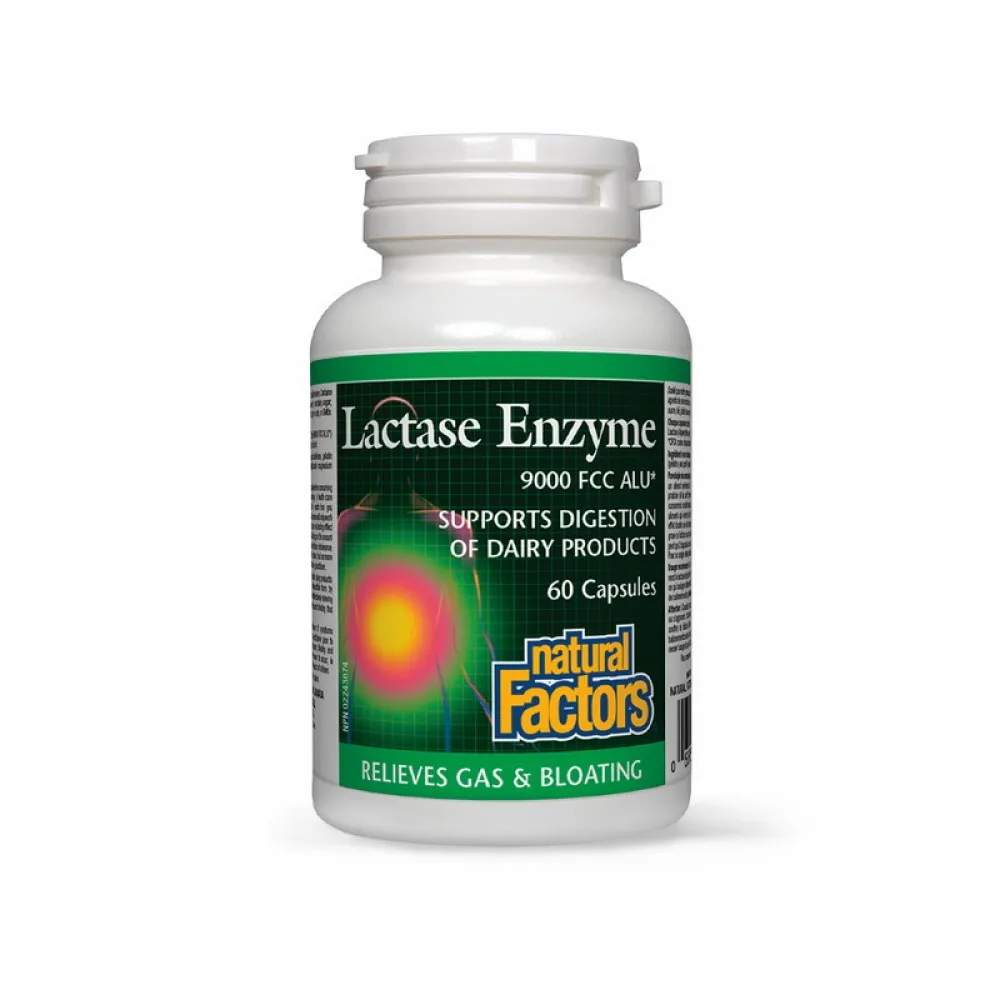Enzime de lactaza (60 capsule), Natural Factors
