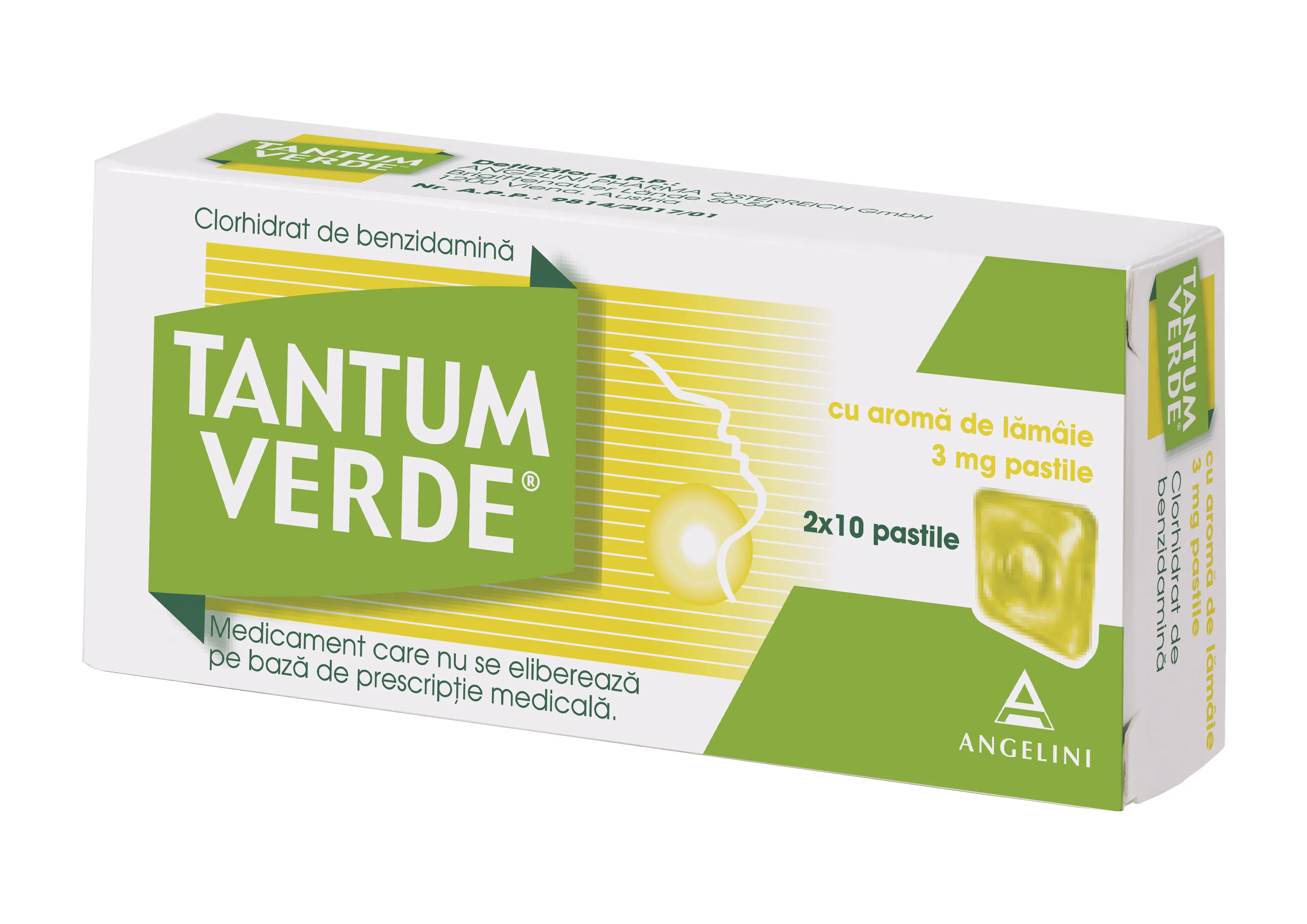 Tantum Verde aroma de lamaie 3mg x 20 pastile
