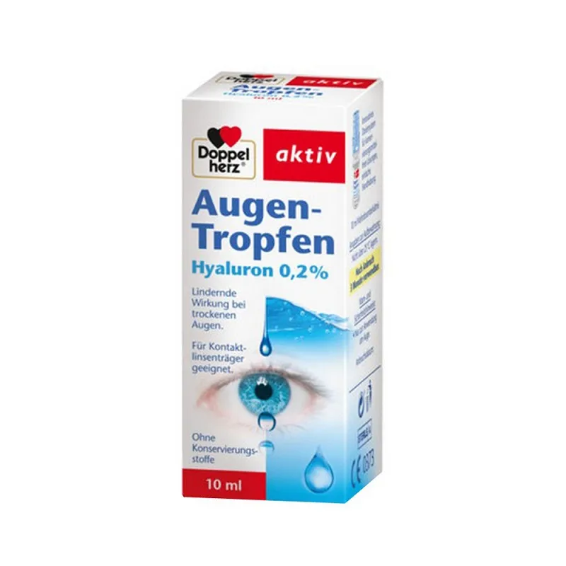 DOPPELHERZ Picaturi oculare Aktiv Augen Tropfen Hyaluron 0.2% ,10 ml