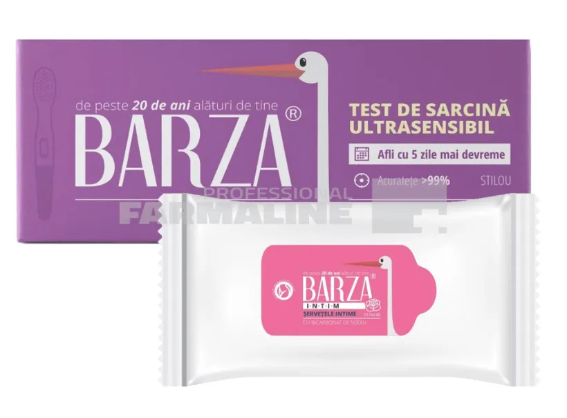 Barza Test sarcina jet stilou + servetele intime cu bicarbonat