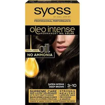 Vopsea de par fara amoniac Color Oleo 3-10 saten intens, 115ml, Syoss