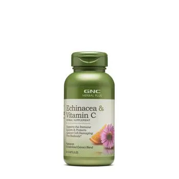 Echinacea si Vitamina C Herbal Plus, 60 capsule, GNC