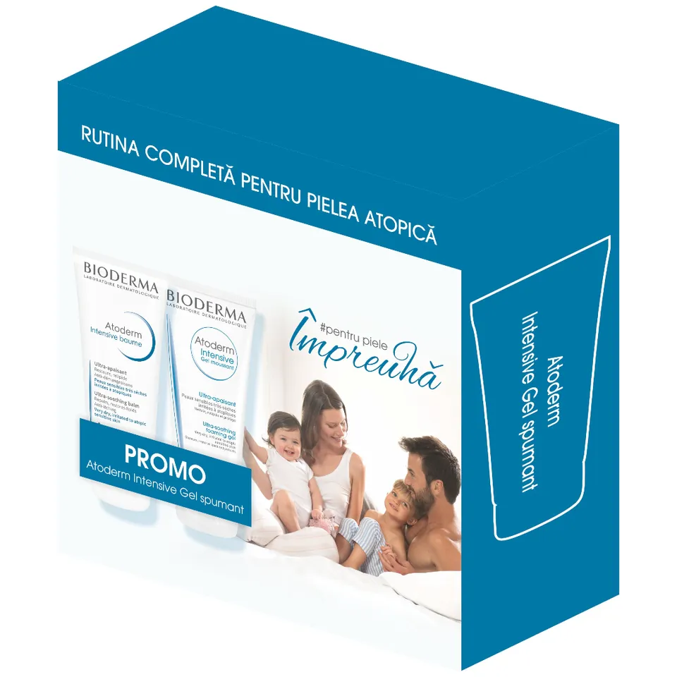 BIODERMA Atoderm Intensive balsam 200ml + Atoderm Intensive gel spumant 200ml (Promo)