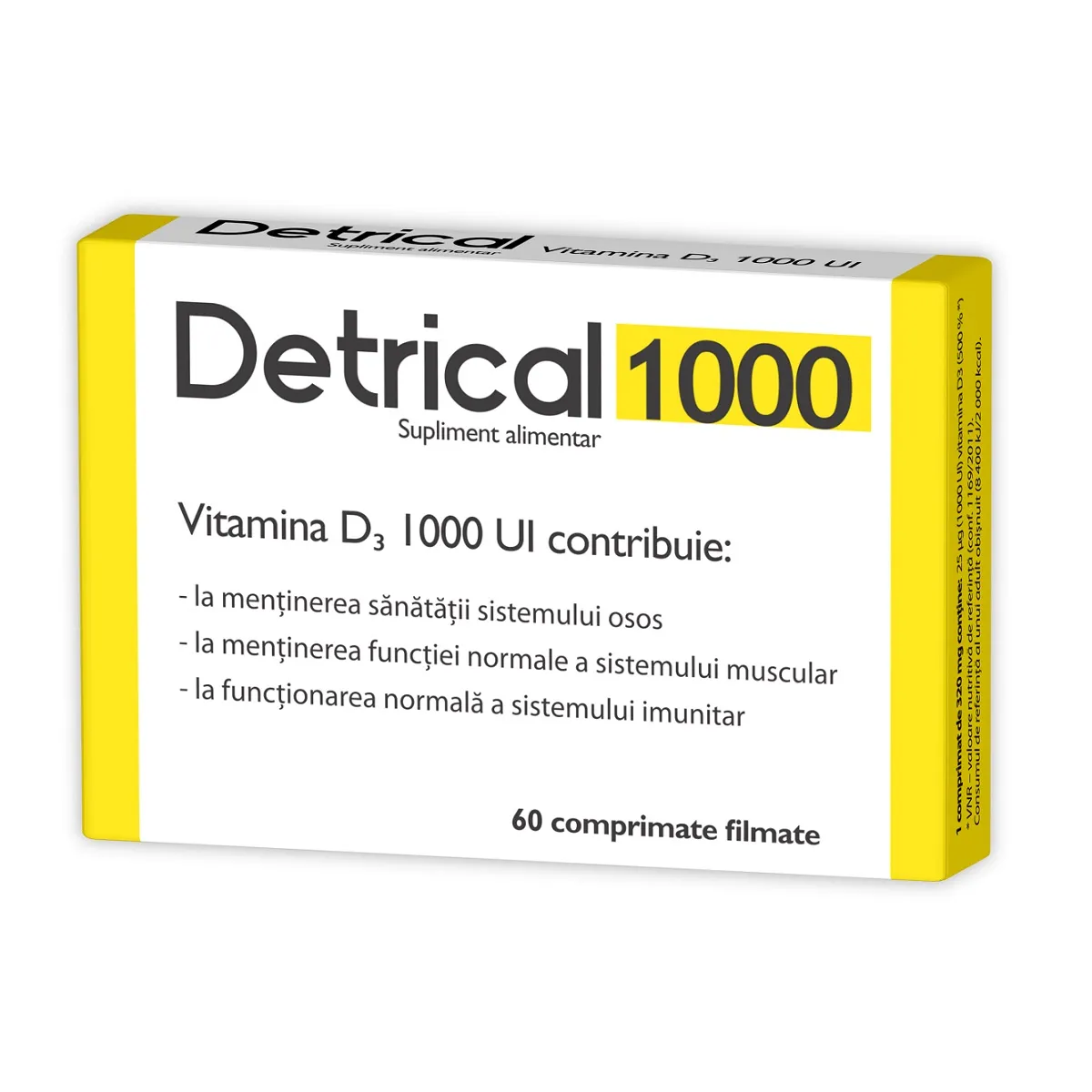 Detrical D3 1000ui, 60 comprimate