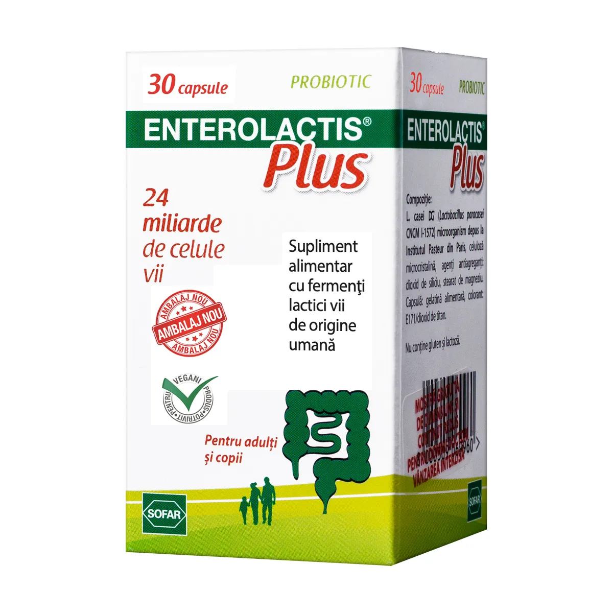Enterolactis Plus (24 miliarde de celule vii) x 30 capsule