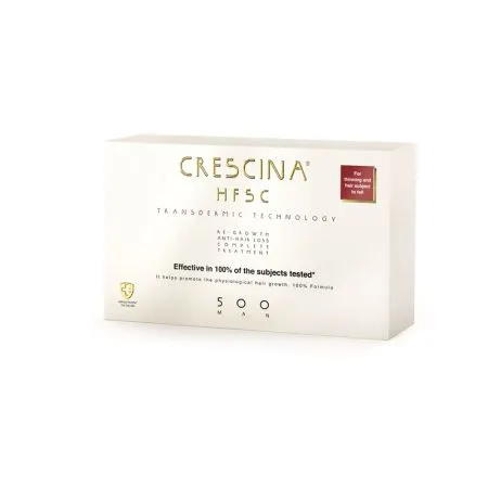 Tratament complet Crescina Transdermic Man HFSC 500, 10+10 fiole, Labo