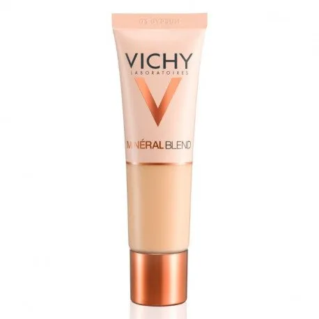 VICHY MINERALBLEND Fond de ten hidratant 03 nuanta Gypsum cu Acid Hialuronic si pigmenti minerali, 30ml