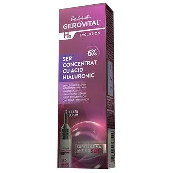 Ser concentrat cu acid hialuronic H3 Evolution, 10ml, Gerovital