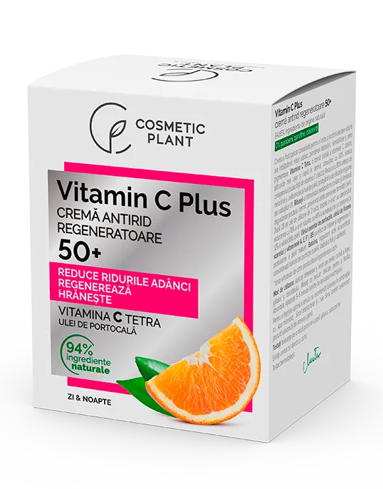 Crema antirid regeneratoare 50+ Vitamin C Plus, 50 ml, Cosmetic Plant