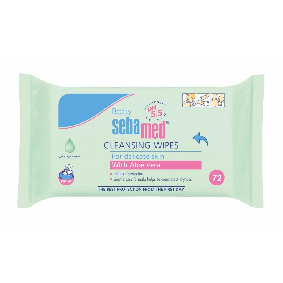 SEBAMED SERVETELE UMEDE CU ALOE VERA 72 BUCATI
