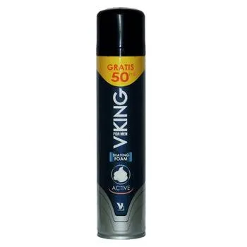 Spuma de ras Active, 150ml + 50ml Gratuit, Viking