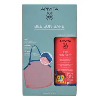 Apivita Lotiune Sun pentru copii SPF50 200ml + Geanta de plaja pentru jucarii