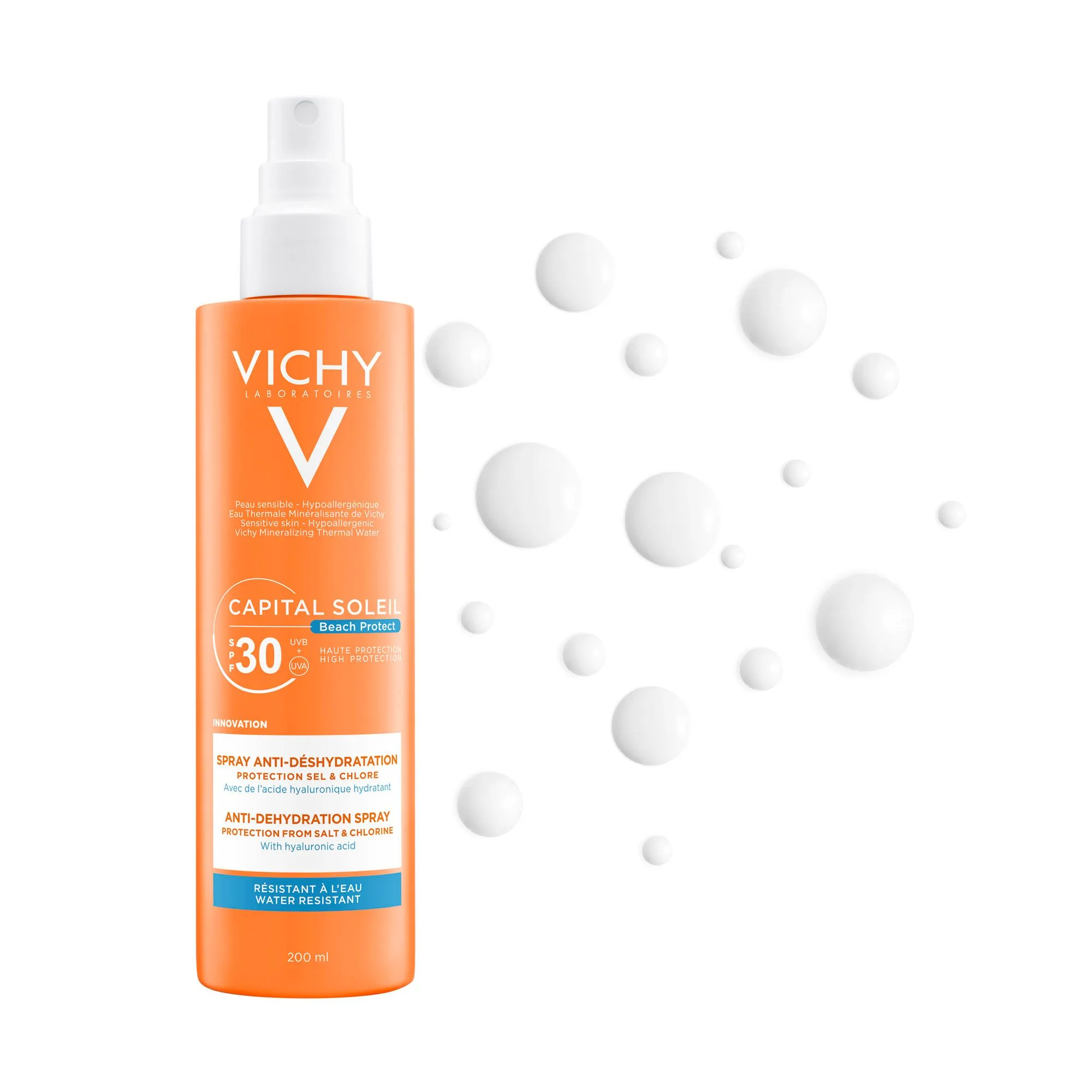 Spray anti-deshidratare pentru protectie solara SPF 30 Capital Soleil, 200 ml, Vichy