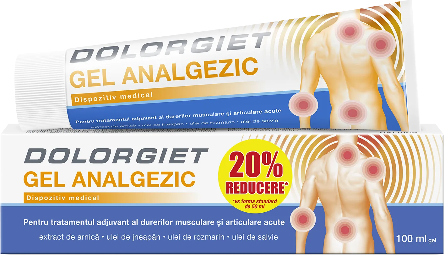 Dolorgiet gel analgezic, 100 ml, Zdrovit