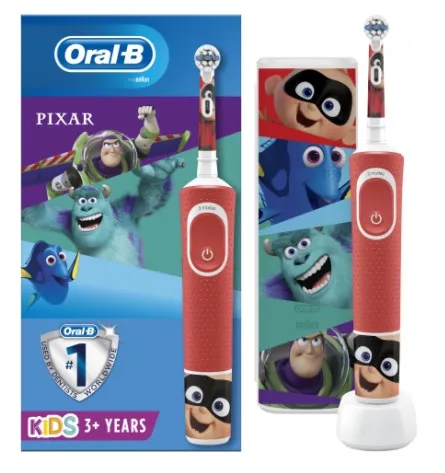 Periuta de dinti electrica pentru copii Pixar +3ani + trusa calatorie, D100.413.2KX, Oral-B