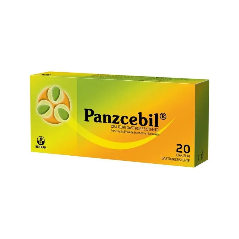 PANZCEBIL x 20 DRAJ. GASTROREZ. FARA CONCENTRATIE BIOFARM SA